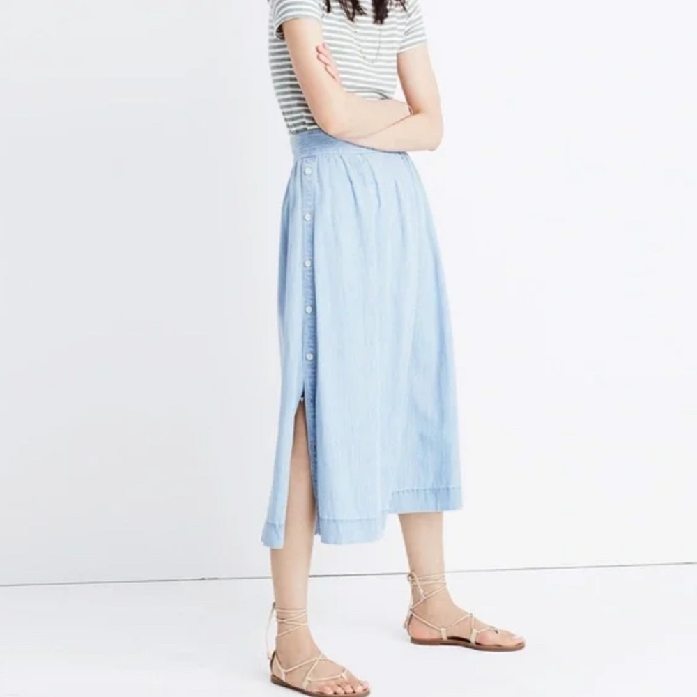 Madewell Chambray Skirt